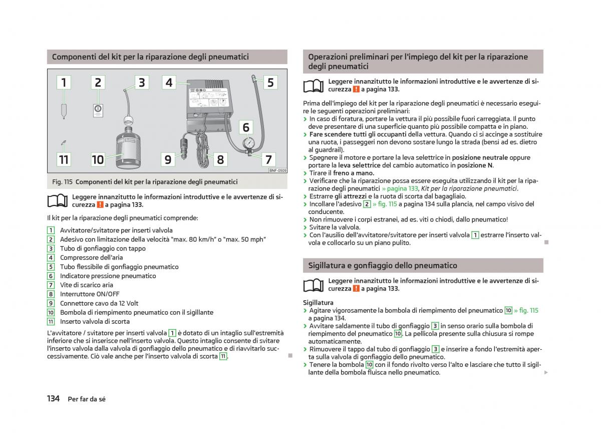 Skoda Citigo manuale del proprietario / page 136