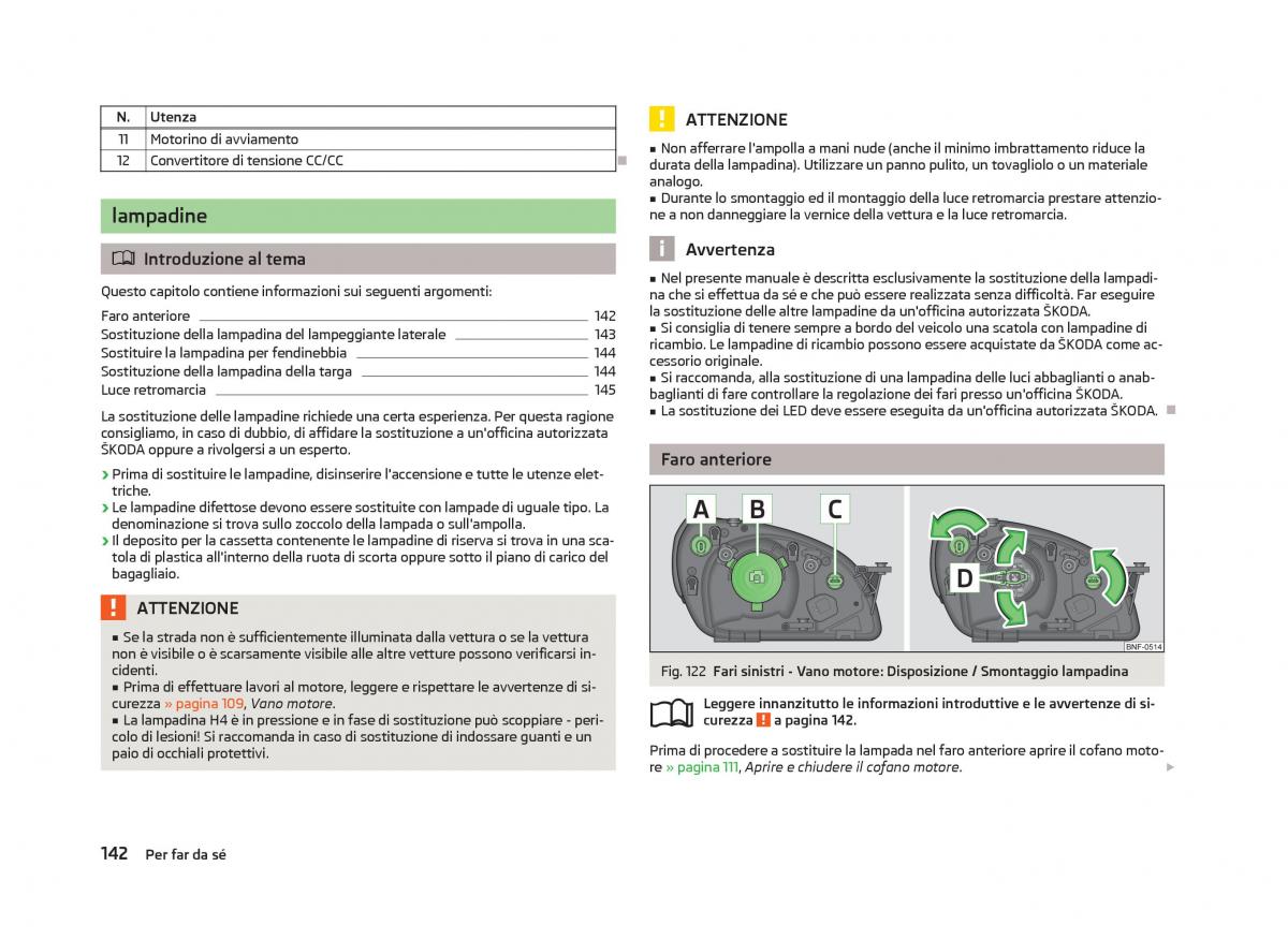 Skoda Citigo manuale del proprietario / page 144