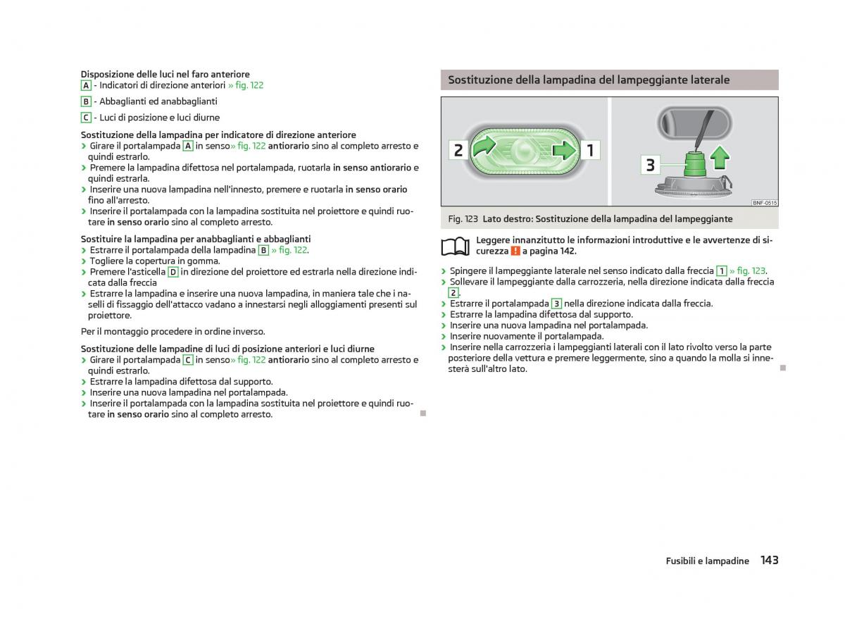 Skoda Citigo manuale del proprietario / page 145