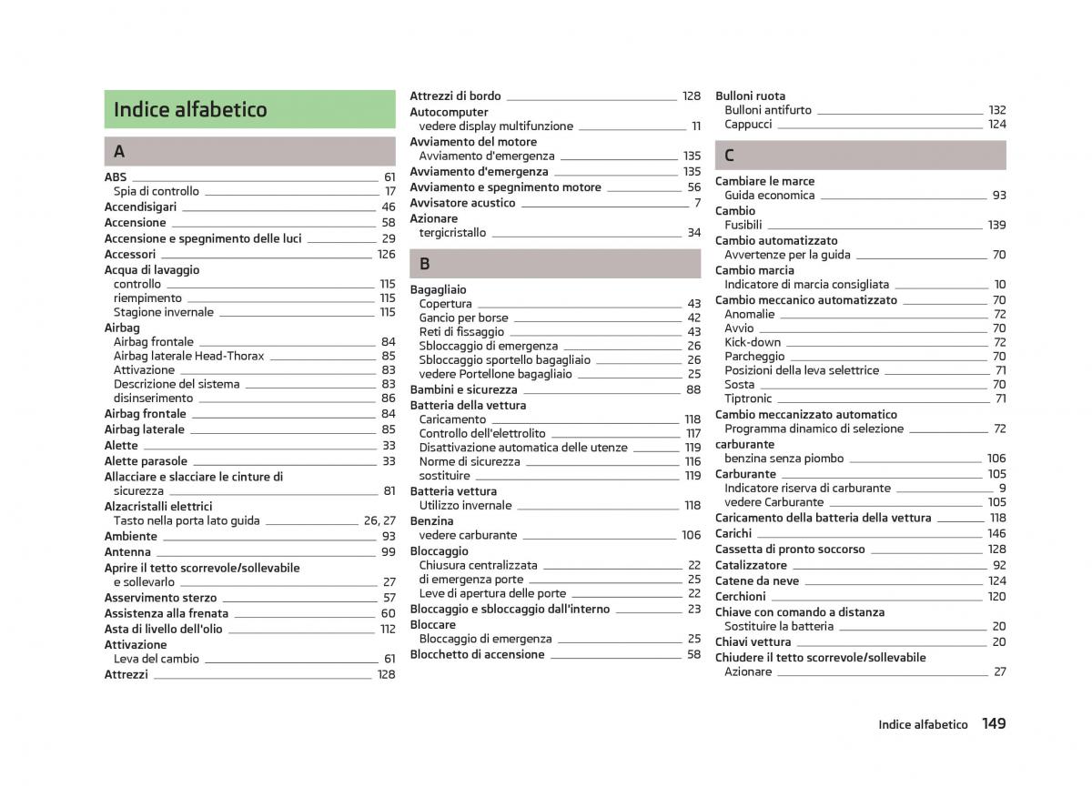 Skoda Citigo manuale del proprietario / page 151