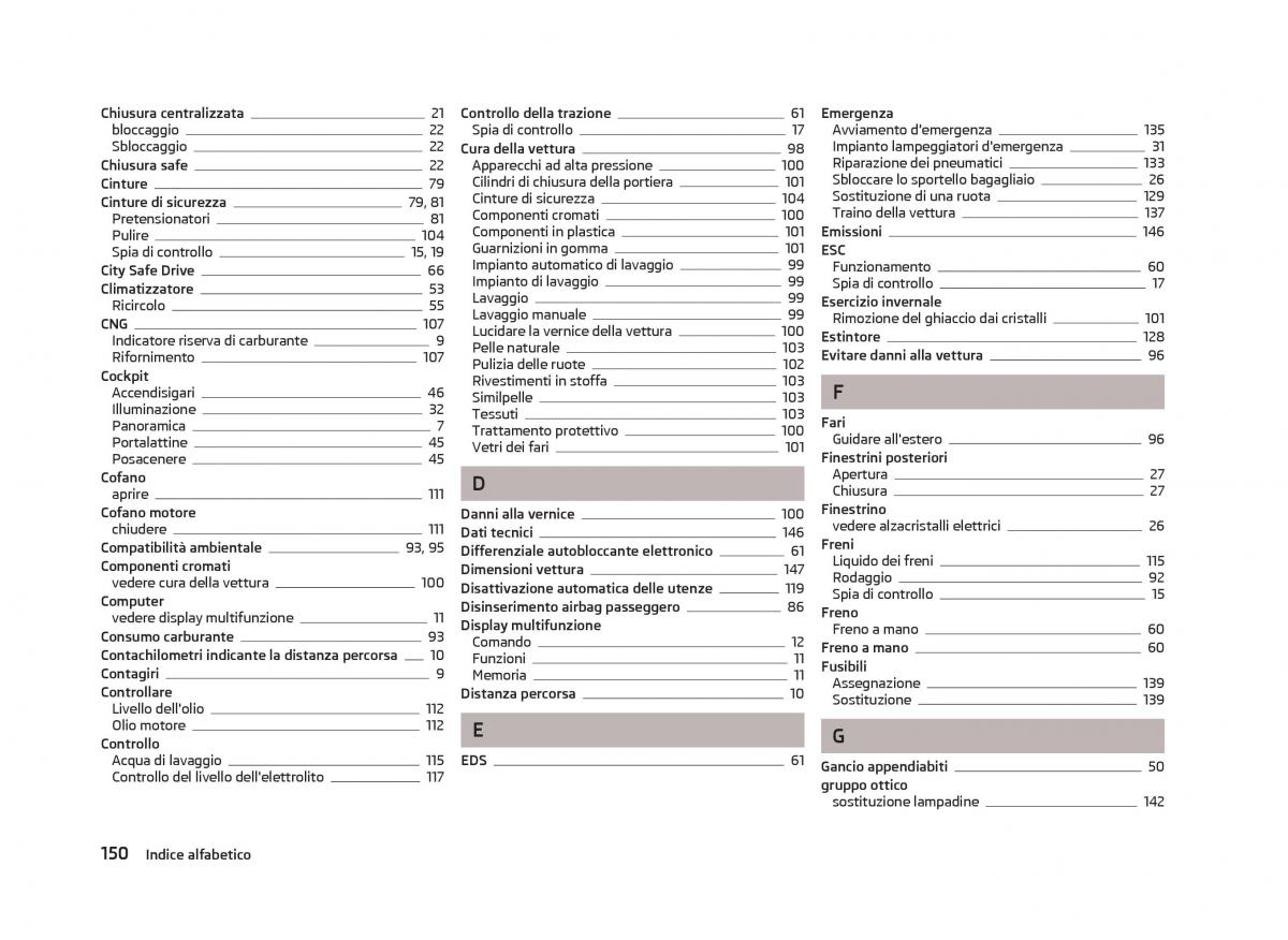 Skoda Citigo manuale del proprietario / page 152