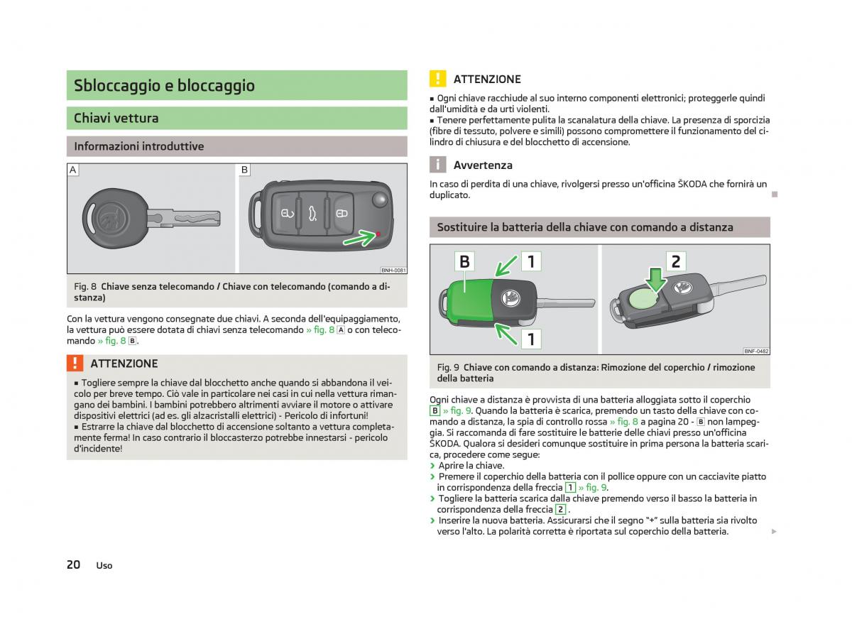 Skoda Citigo manuale del proprietario / page 22