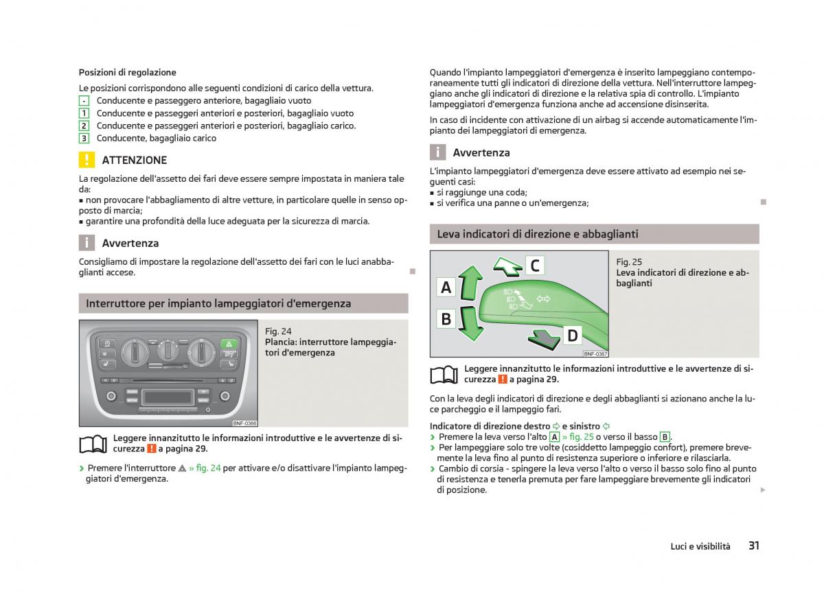 Skoda Citigo manuale del proprietario / page 33