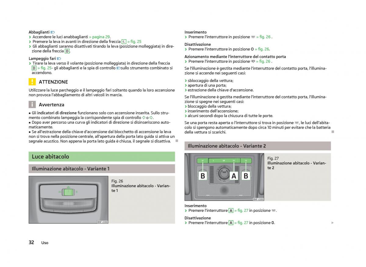 Skoda Citigo manuale del proprietario / page 34