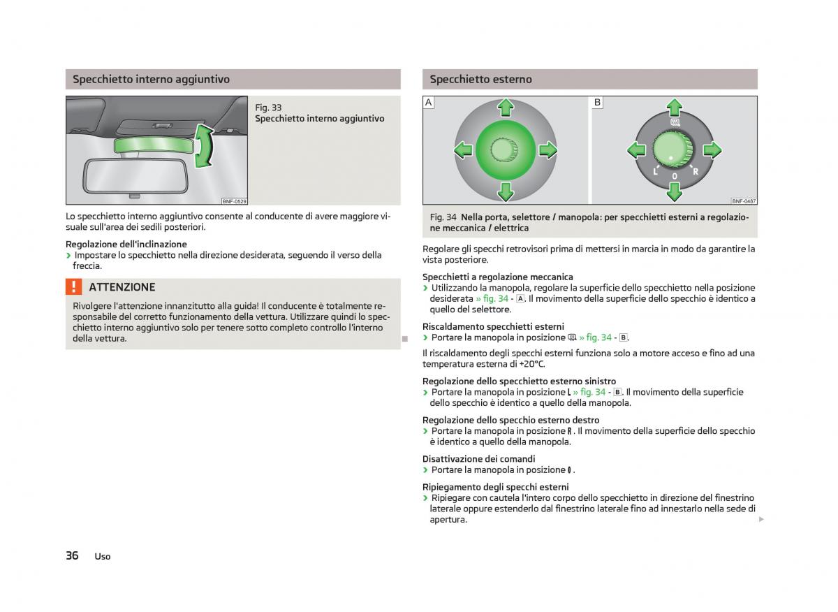 Skoda Citigo manuale del proprietario / page 38