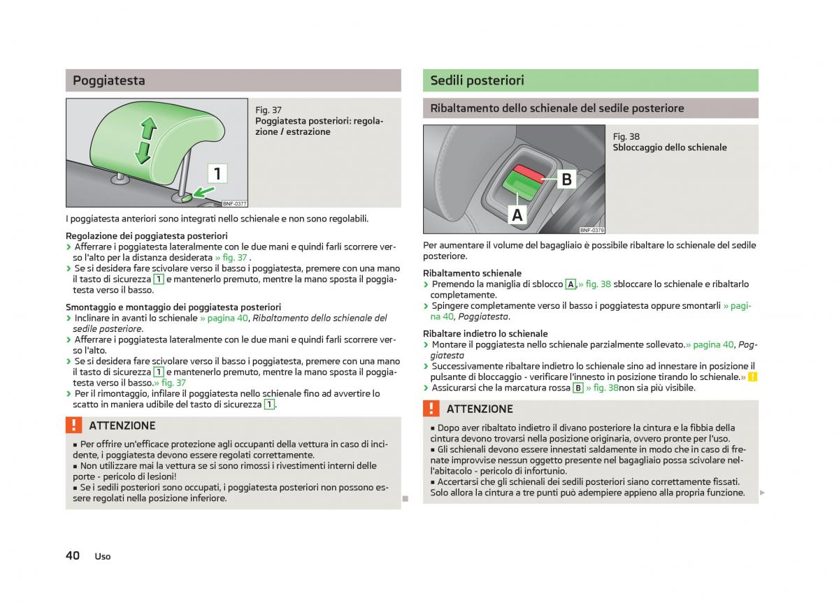 Skoda Citigo manuale del proprietario / page 42