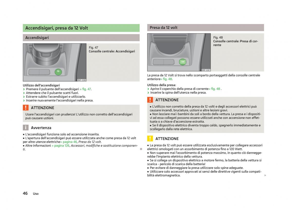 Skoda Citigo manuale del proprietario / page 48