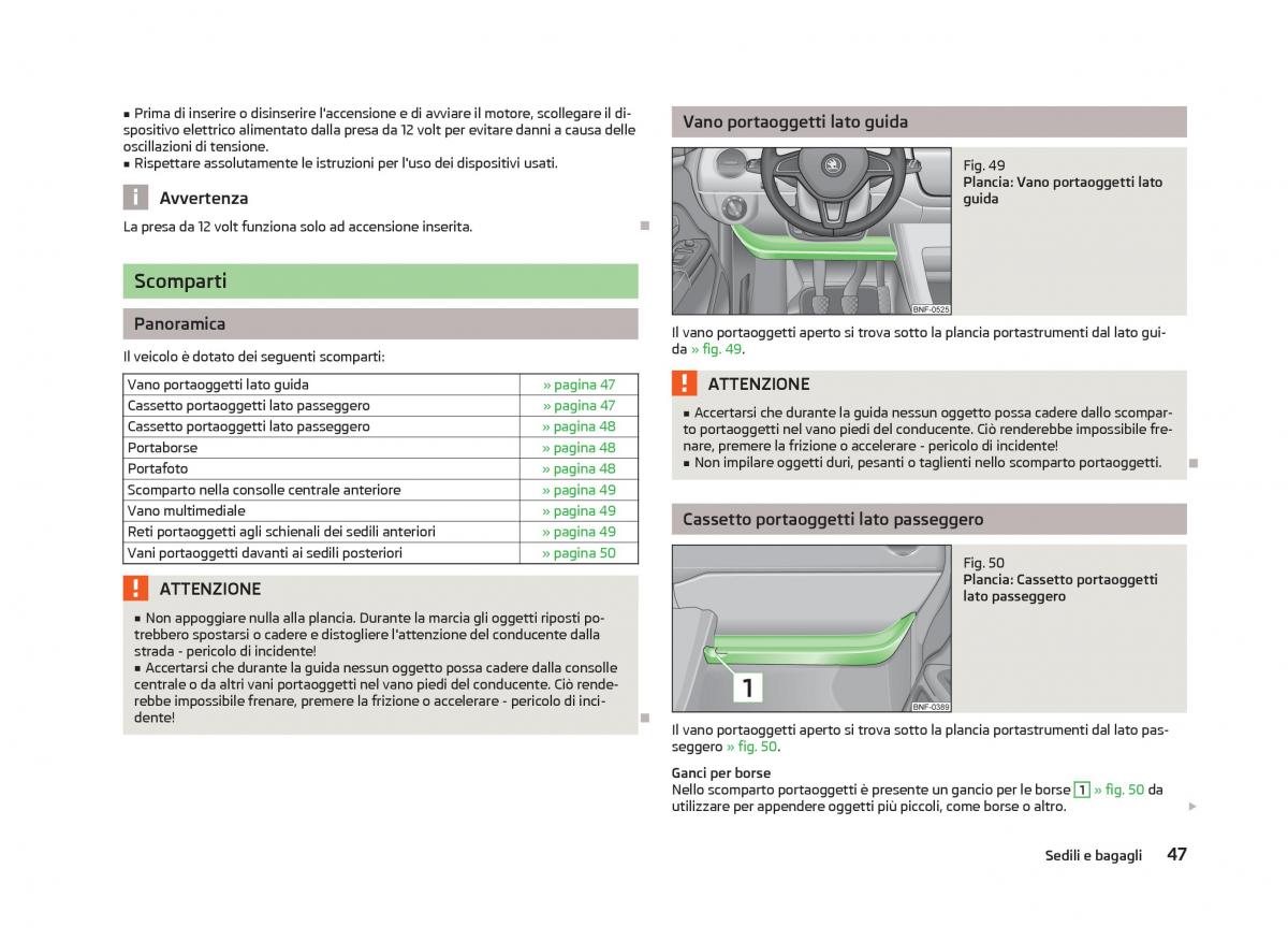 Skoda Citigo manuale del proprietario / page 49