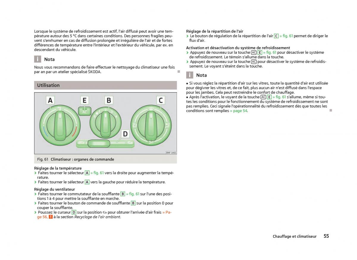 Skoda Citigo manuel du proprietaire / page 57