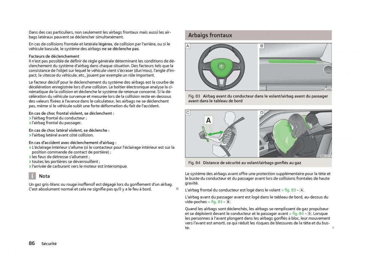 Skoda Citigo manuel du proprietaire / page 88