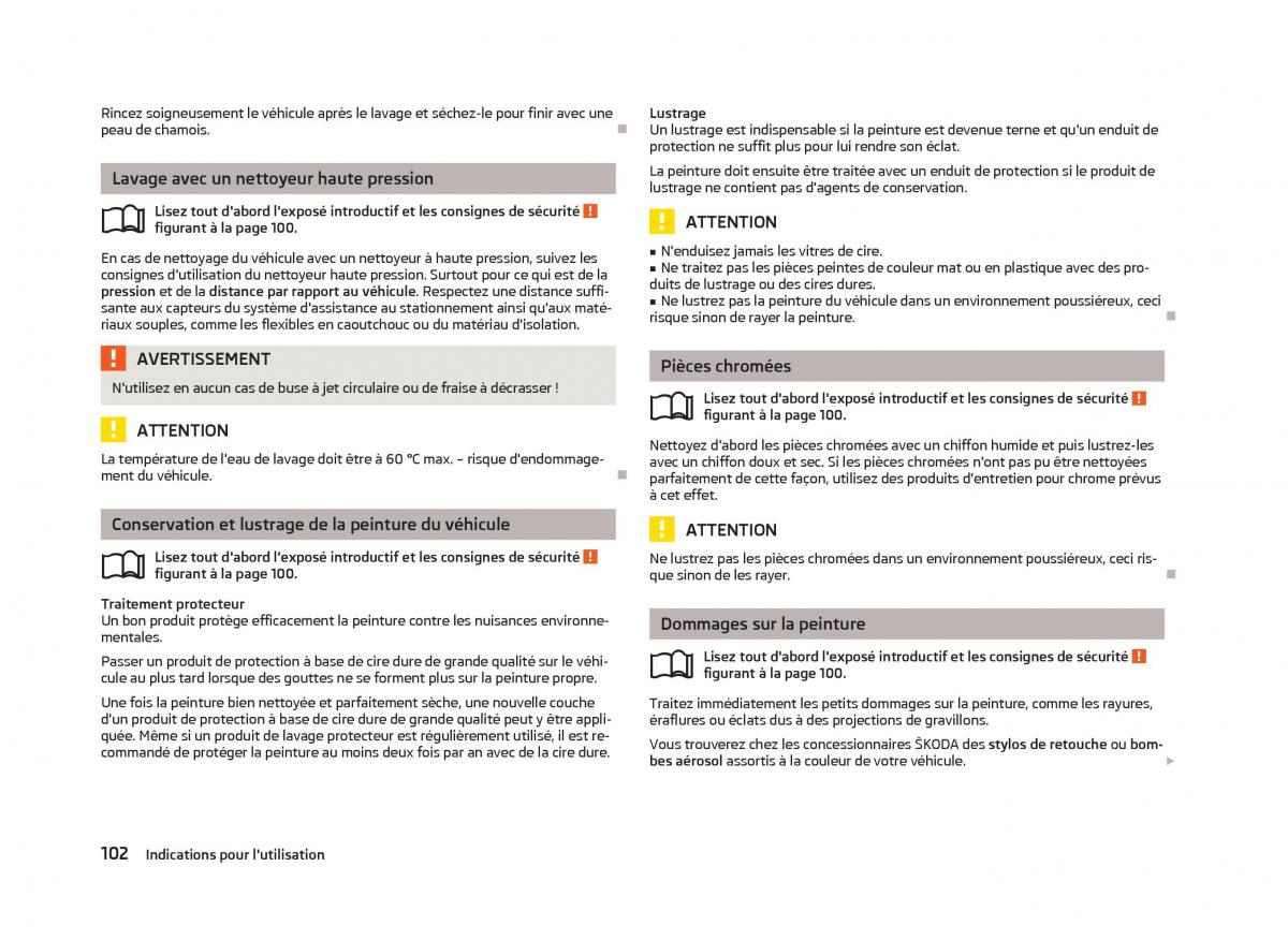 Skoda Citigo manuel du proprietaire / page 104