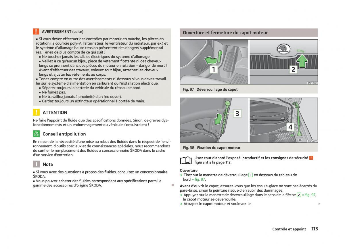 Skoda Citigo manuel du proprietaire / page 115