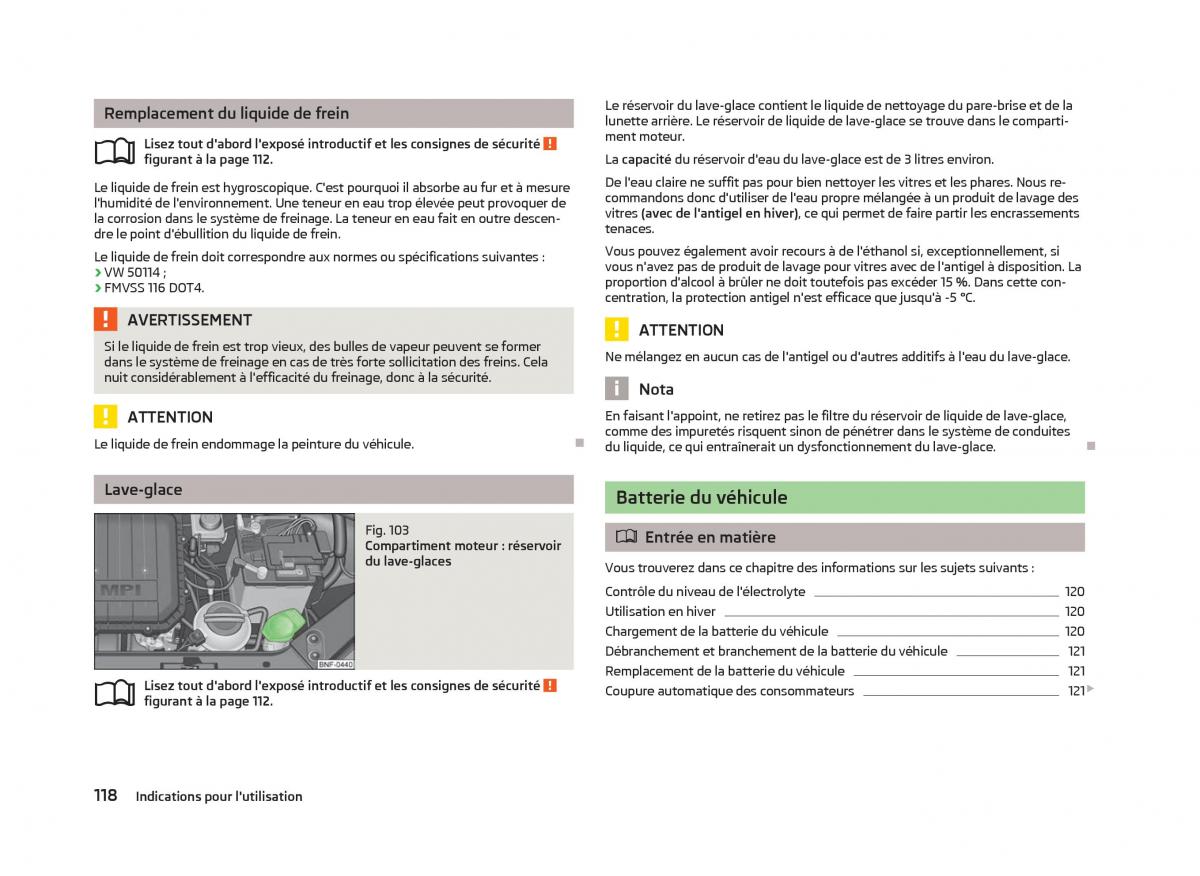 Skoda Citigo manuel du proprietaire / page 120