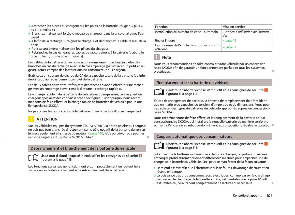 Skoda Citigo manuel du proprietaire / page 123