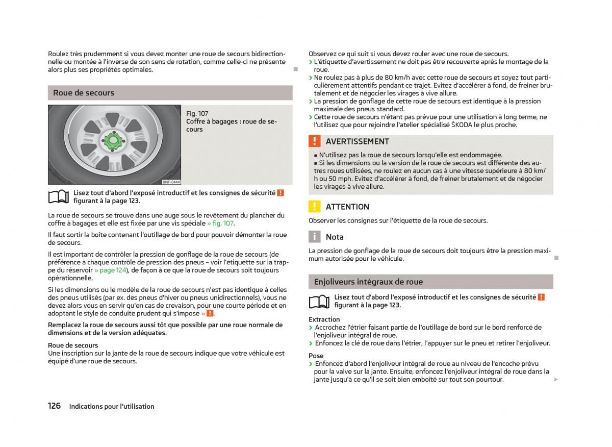 Skoda Citigo manuel du proprietaire / page 128