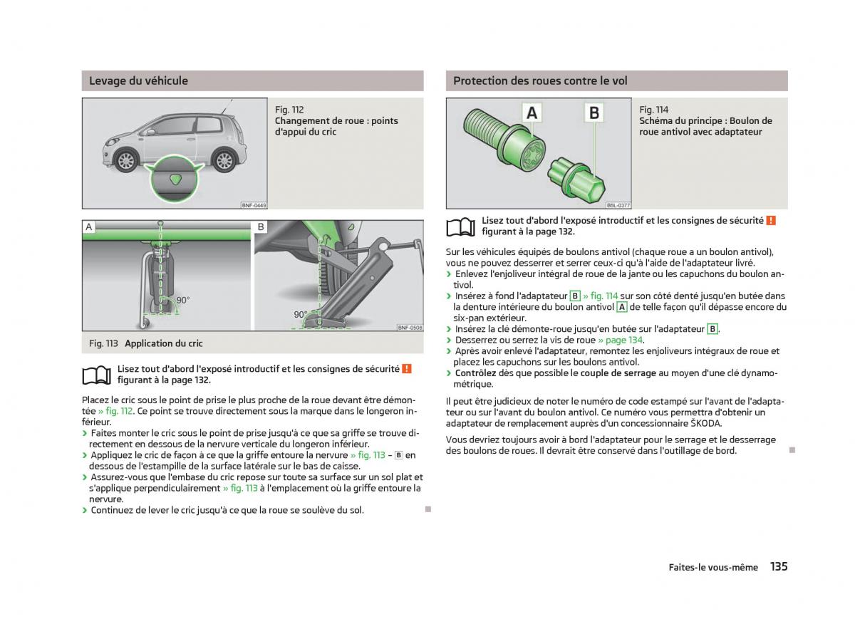 Skoda Citigo manuel du proprietaire / page 137