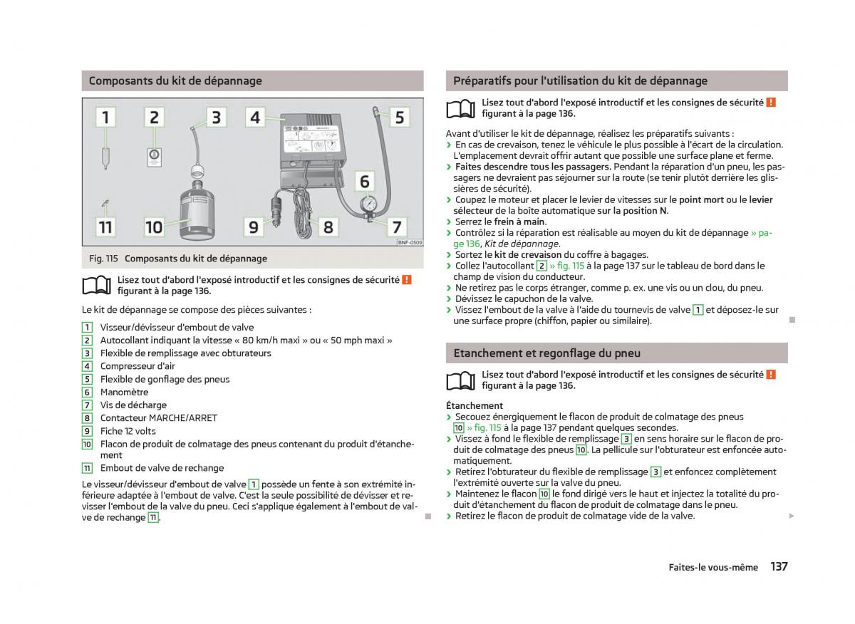 Skoda Citigo manuel du proprietaire / page 139