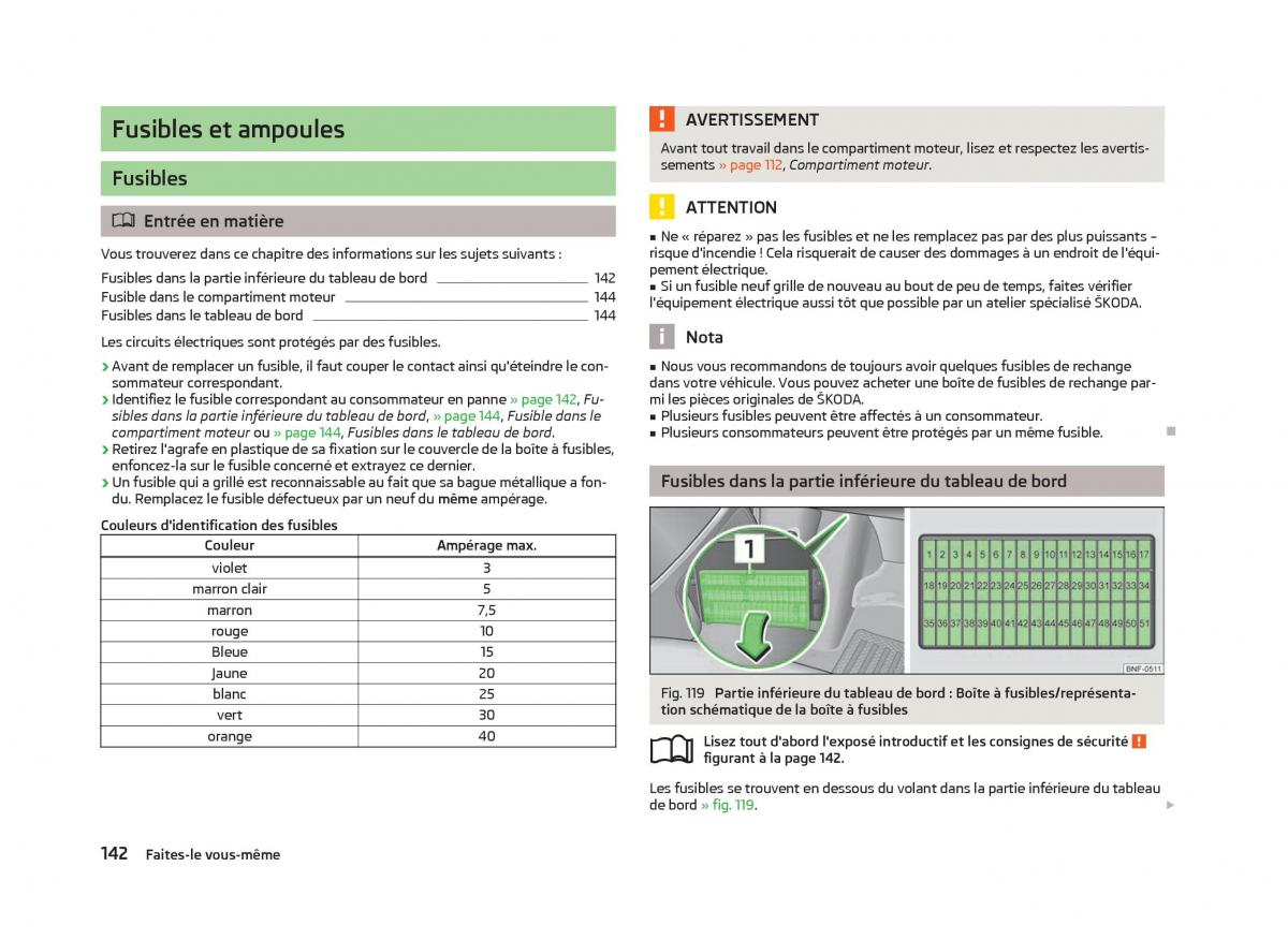 Skoda Citigo manuel du proprietaire / page 144