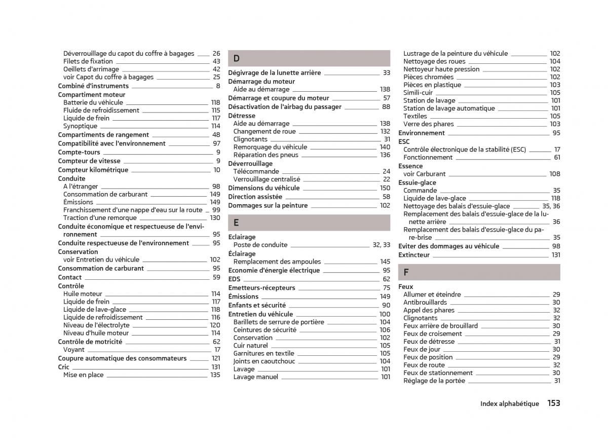 Skoda Citigo manuel du proprietaire / page 155