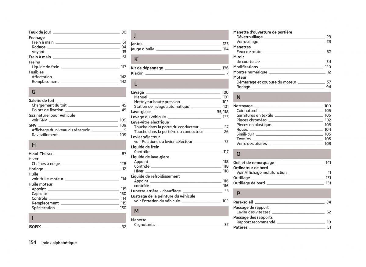 Skoda Citigo manuel du proprietaire / page 156