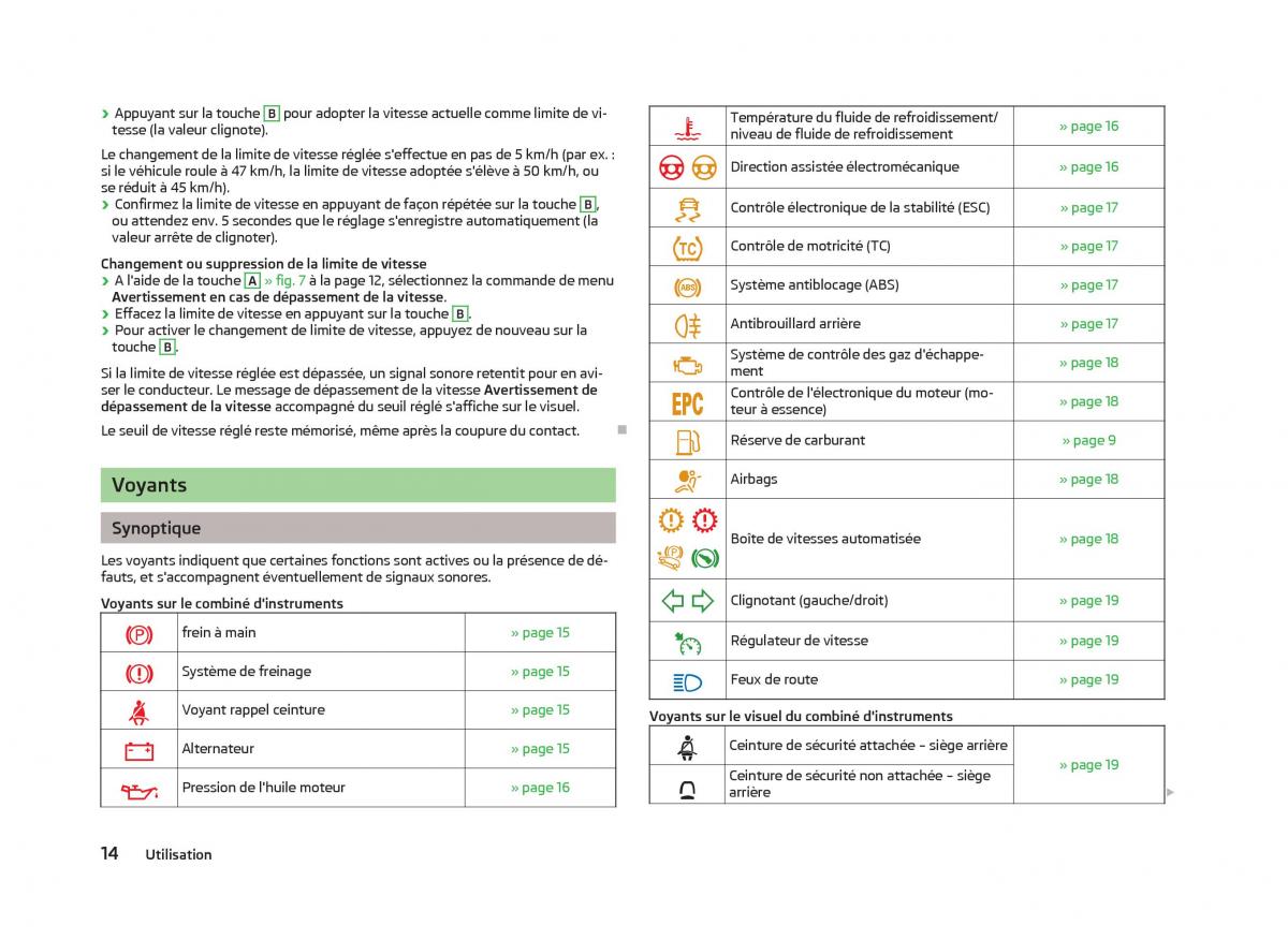 Skoda Citigo manuel du proprietaire / page 16