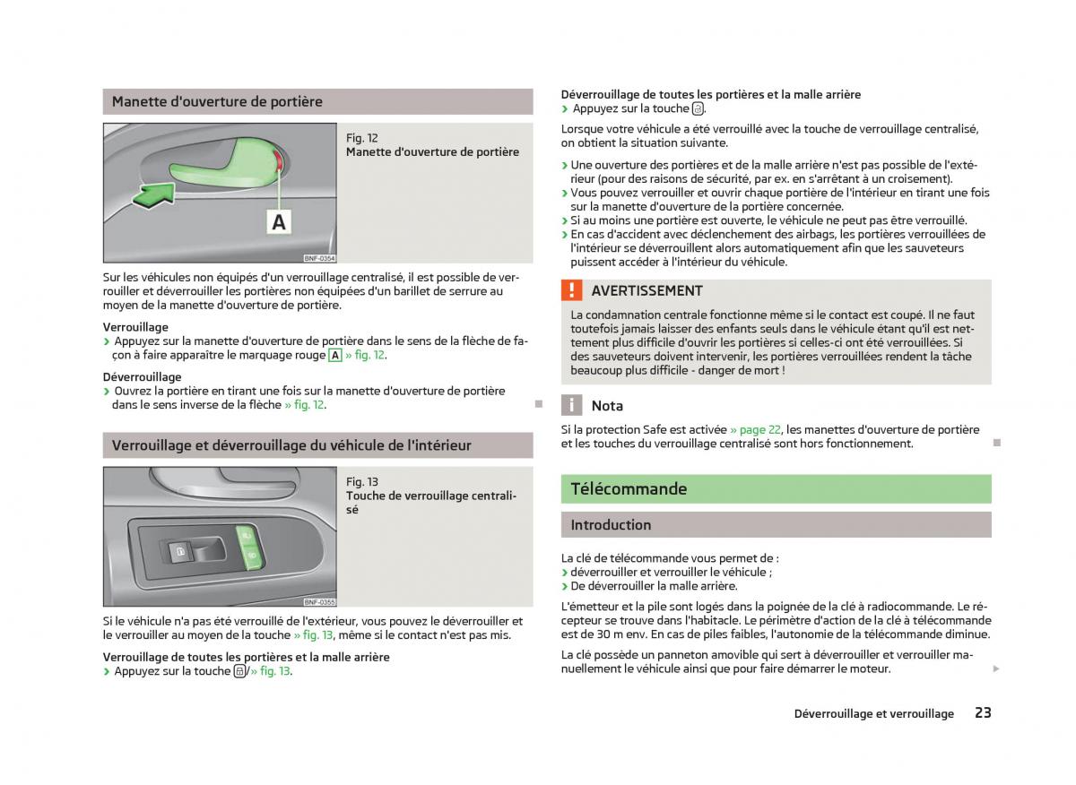 Skoda Citigo manuel du proprietaire / page 25