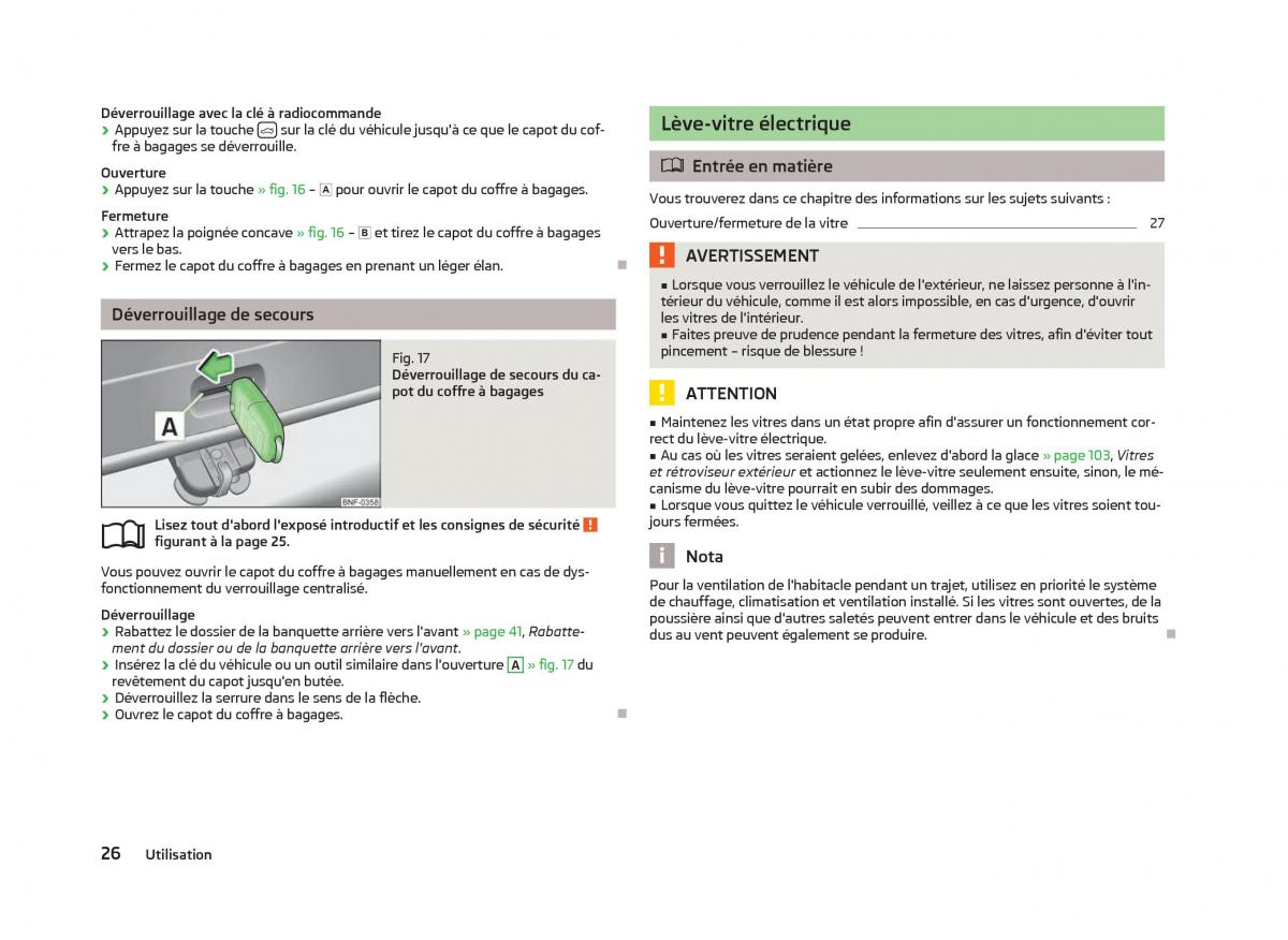 Skoda Citigo manuel du proprietaire / page 28