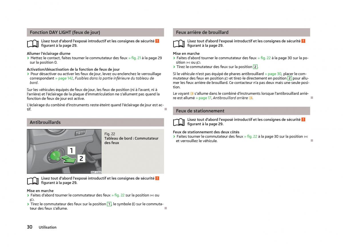 Skoda Citigo manuel du proprietaire / page 32