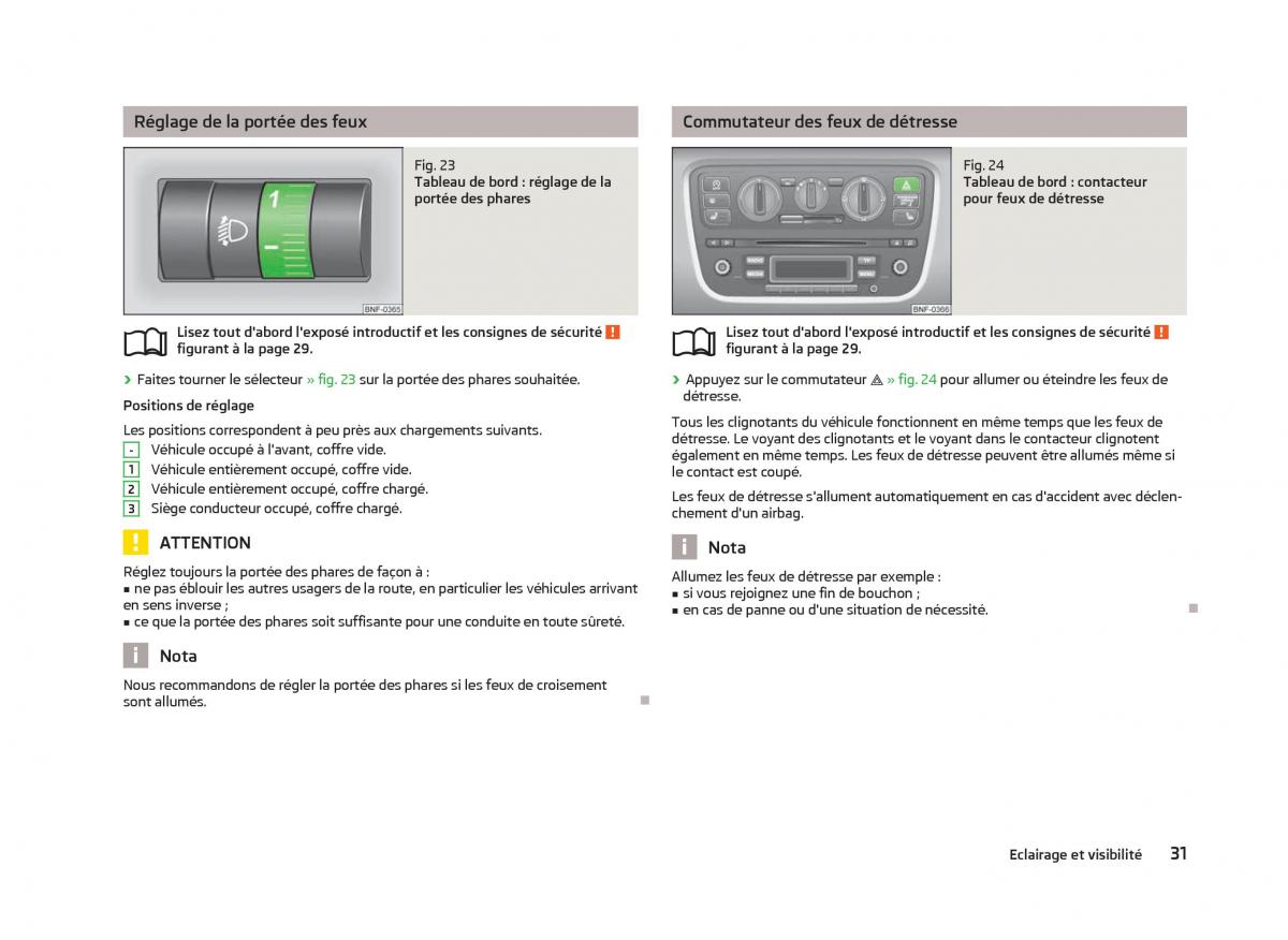 Skoda Citigo manuel du proprietaire / page 33