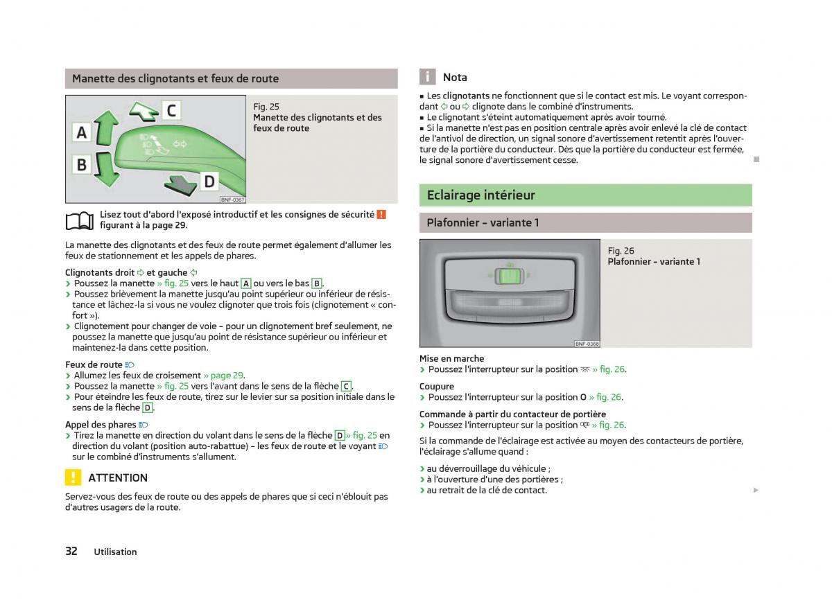 Skoda Citigo manuel du proprietaire / page 34