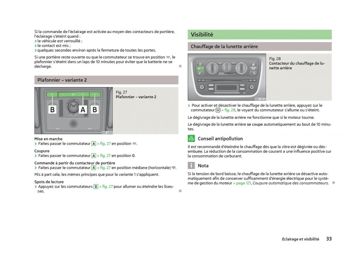 Skoda Citigo manuel du proprietaire / page 35