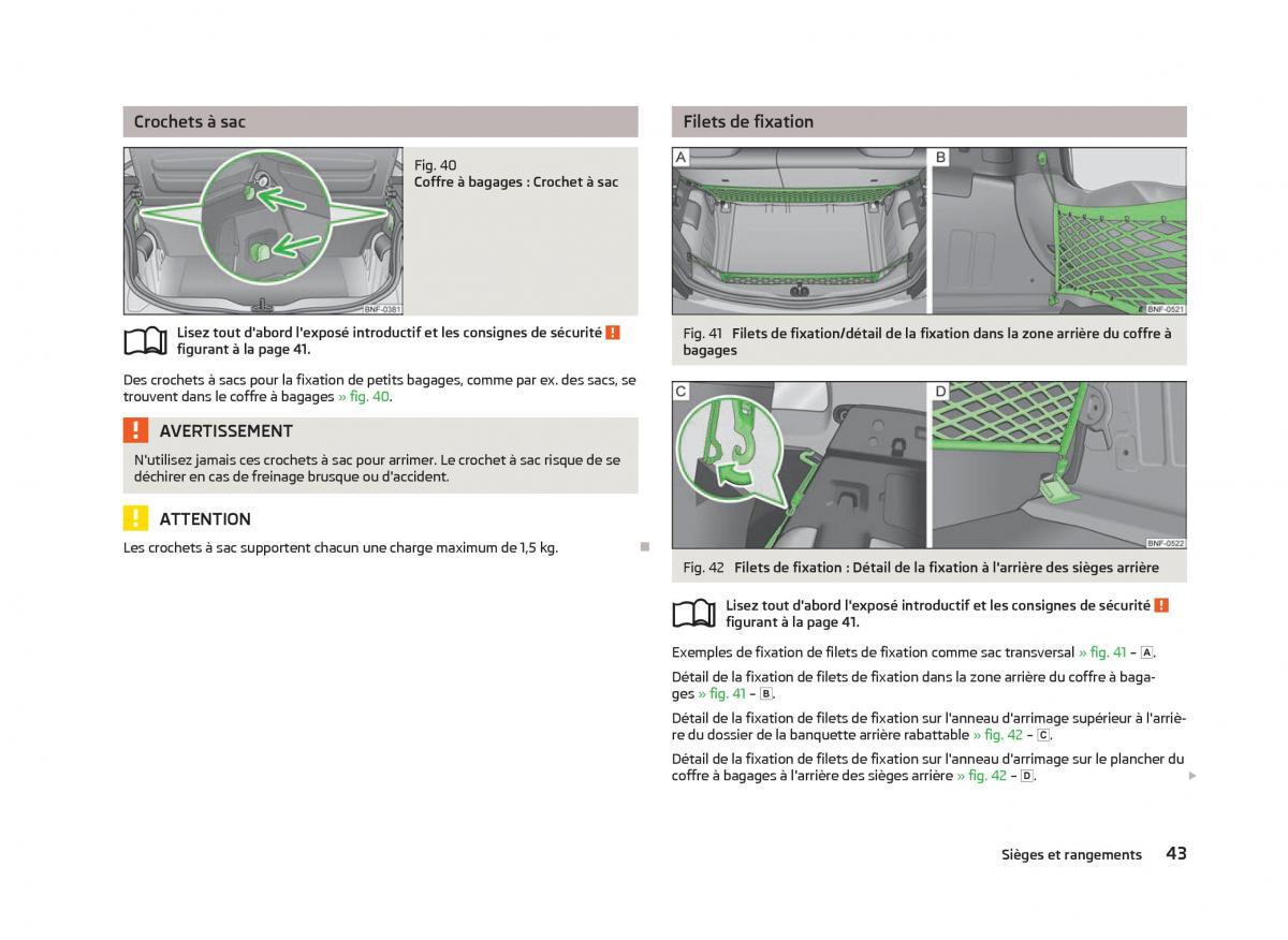 Skoda Citigo manuel du proprietaire / page 45