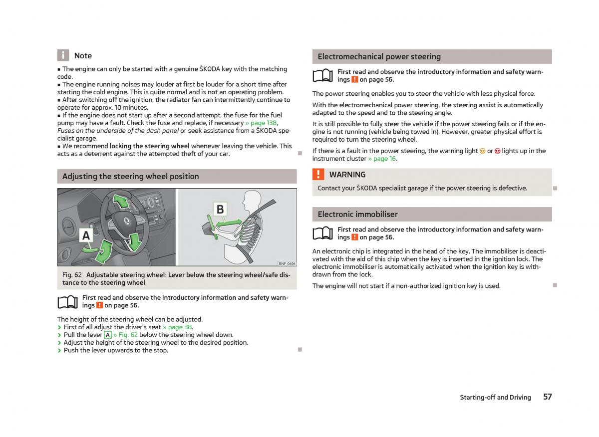 Skoda Citigo owners manual / page 59