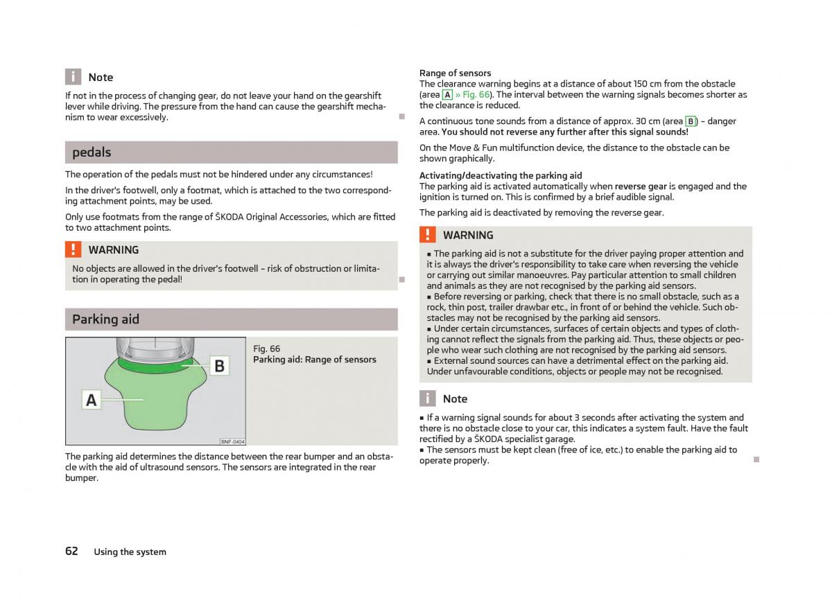 Skoda Citigo owners manual / page 64