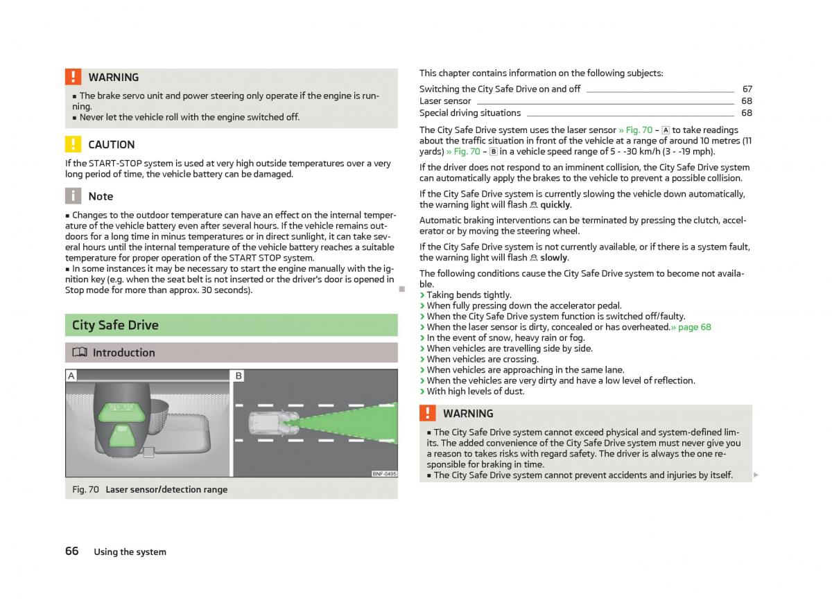 Skoda Citigo owners manual / page 68