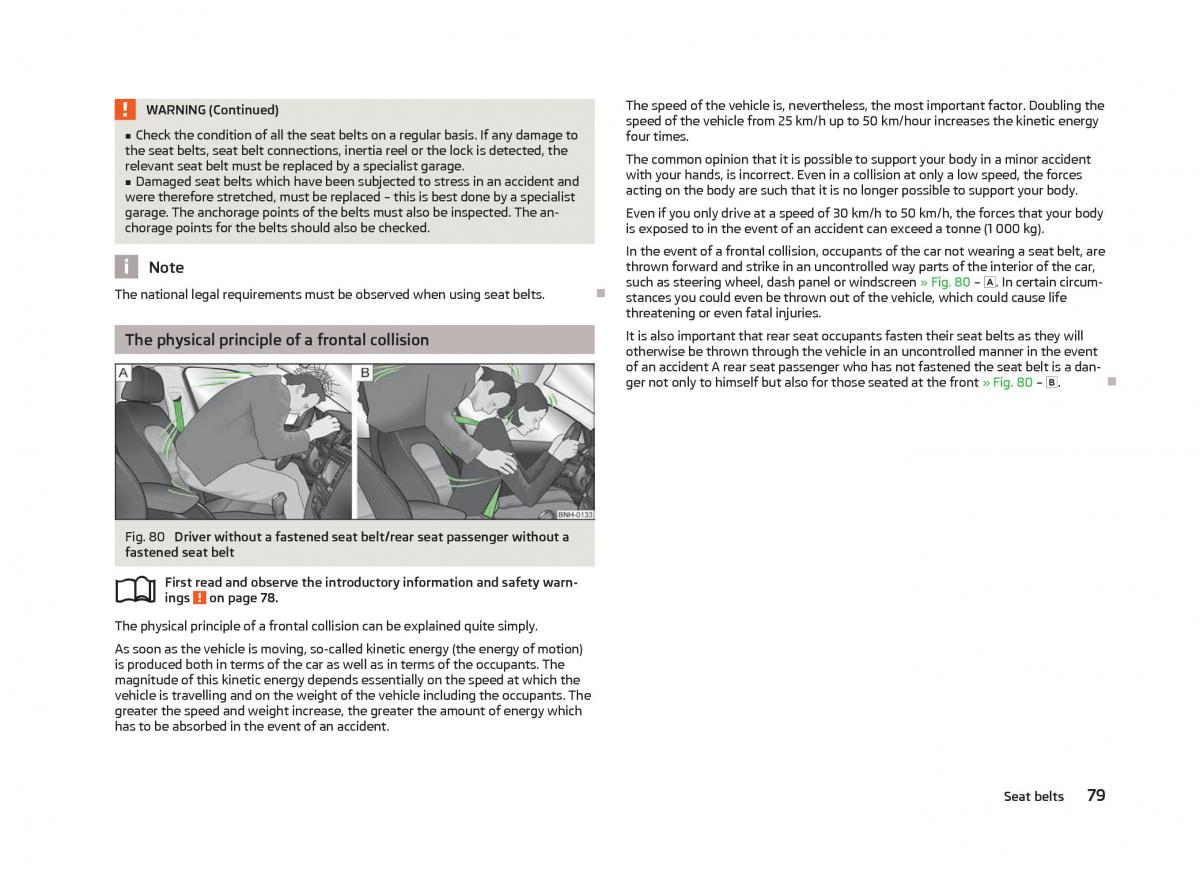 Skoda Citigo owners manual / page 81