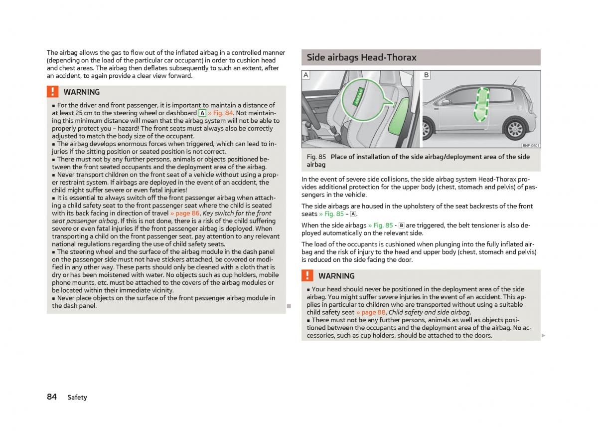 Skoda Citigo owners manual / page 86