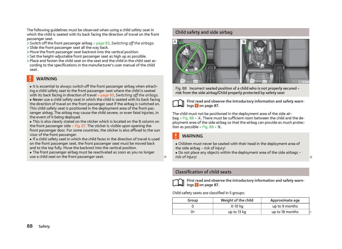 Skoda Citigo owners manual / page 90