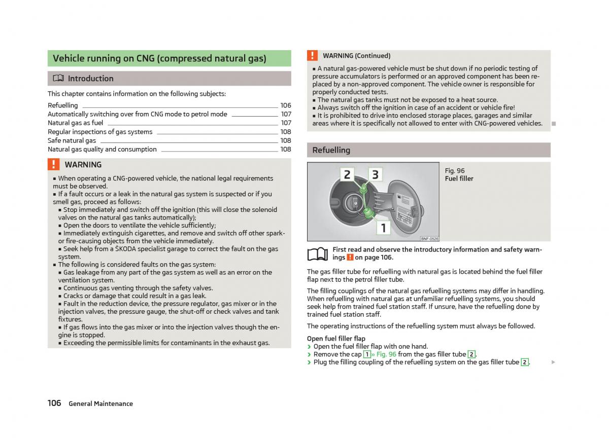 Skoda Citigo owners manual / page 108