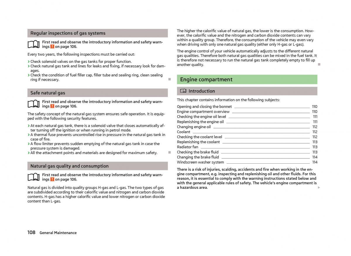 Skoda Citigo owners manual / page 110