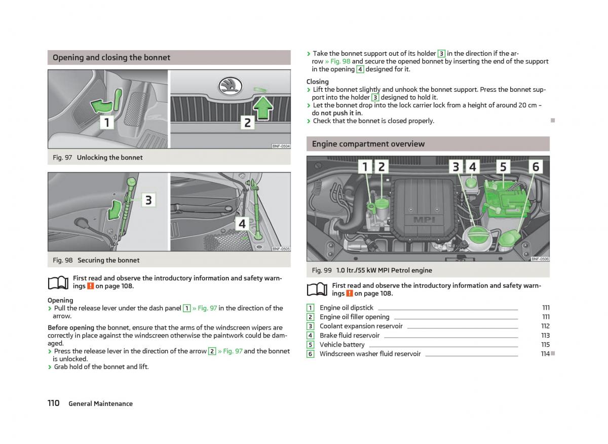 Skoda Citigo owners manual / page 112