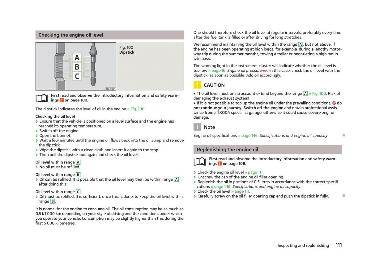 Skoda Citigo owners manual / page 113