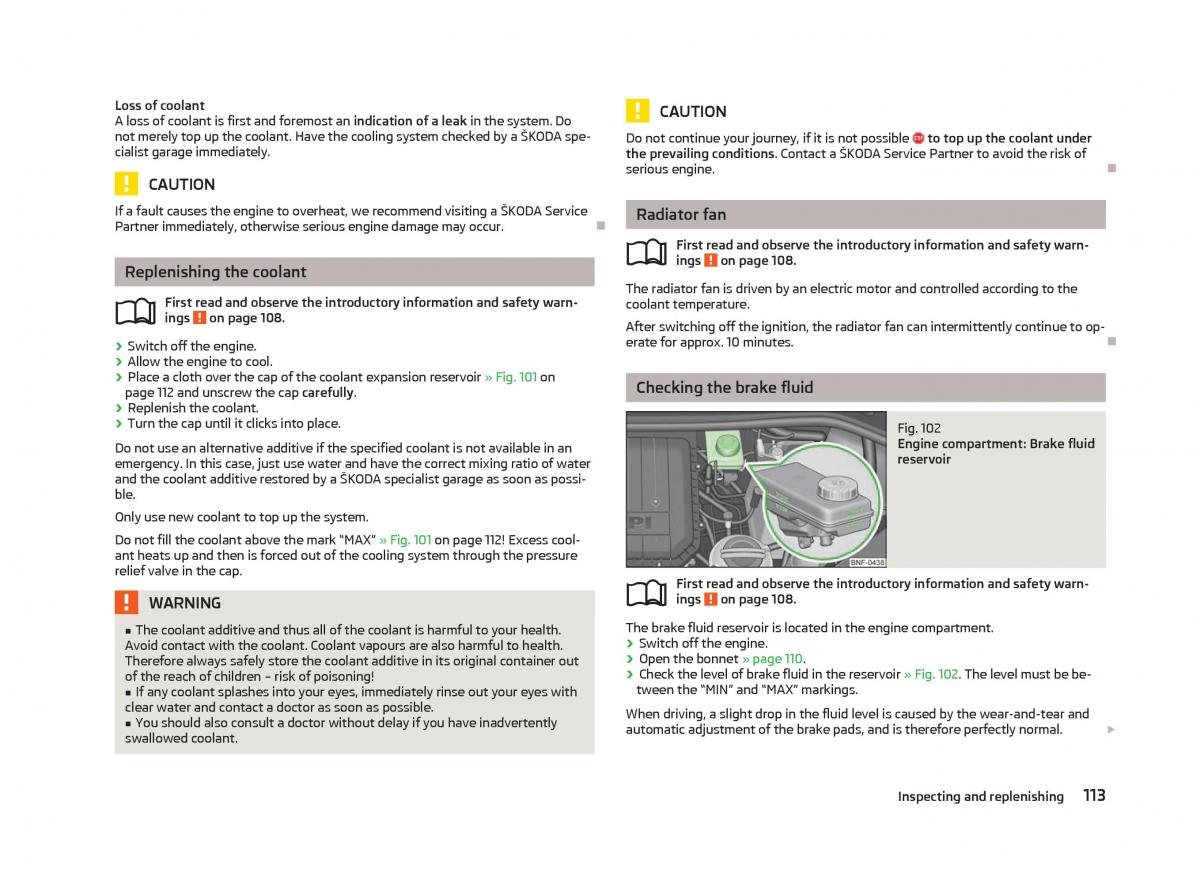 Skoda Citigo owners manual / page 115