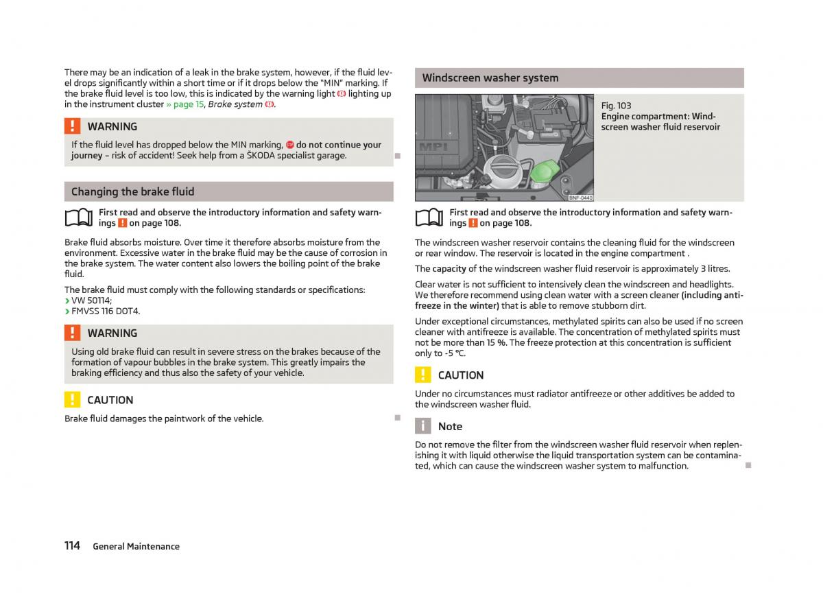 Skoda Citigo owners manual / page 116