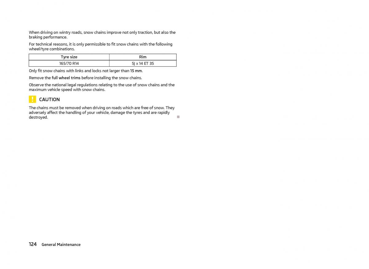 Skoda Citigo owners manual / page 126