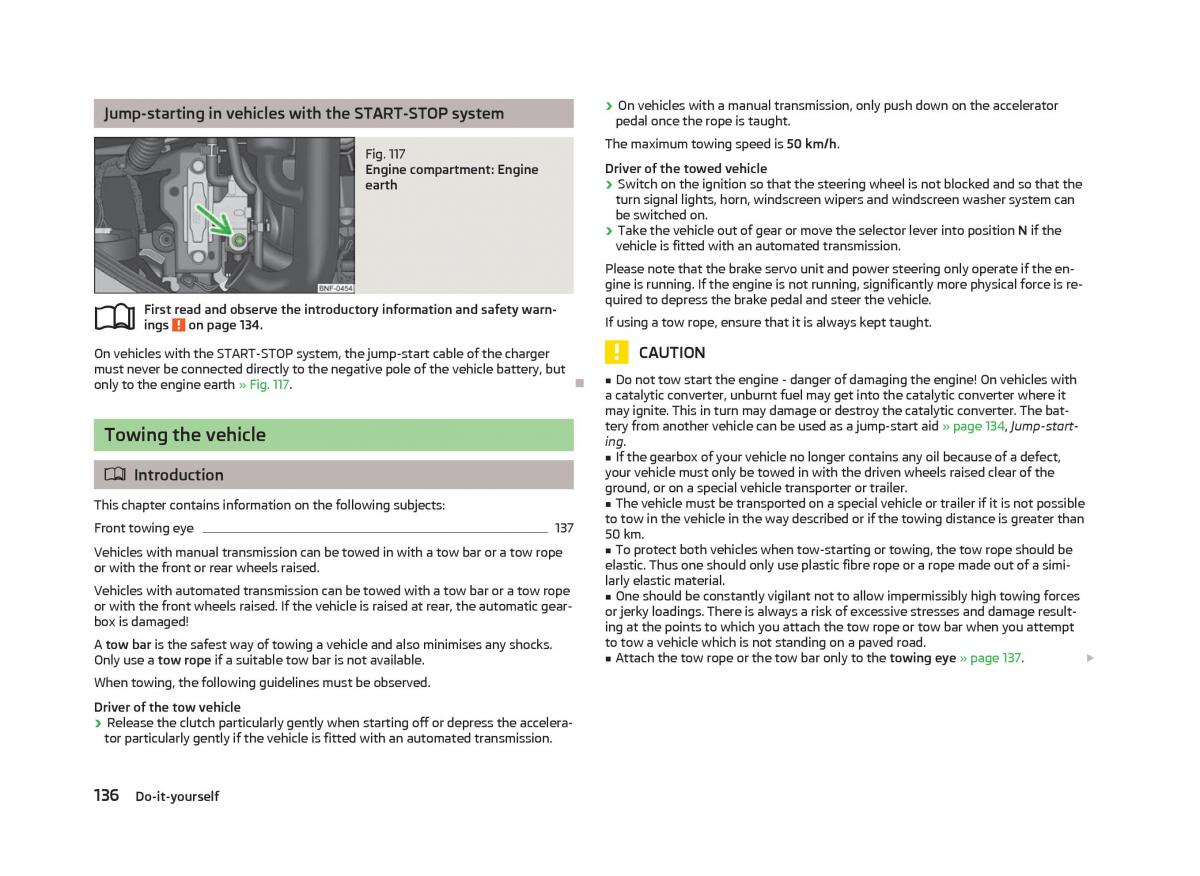 Skoda Citigo owners manual / page 138