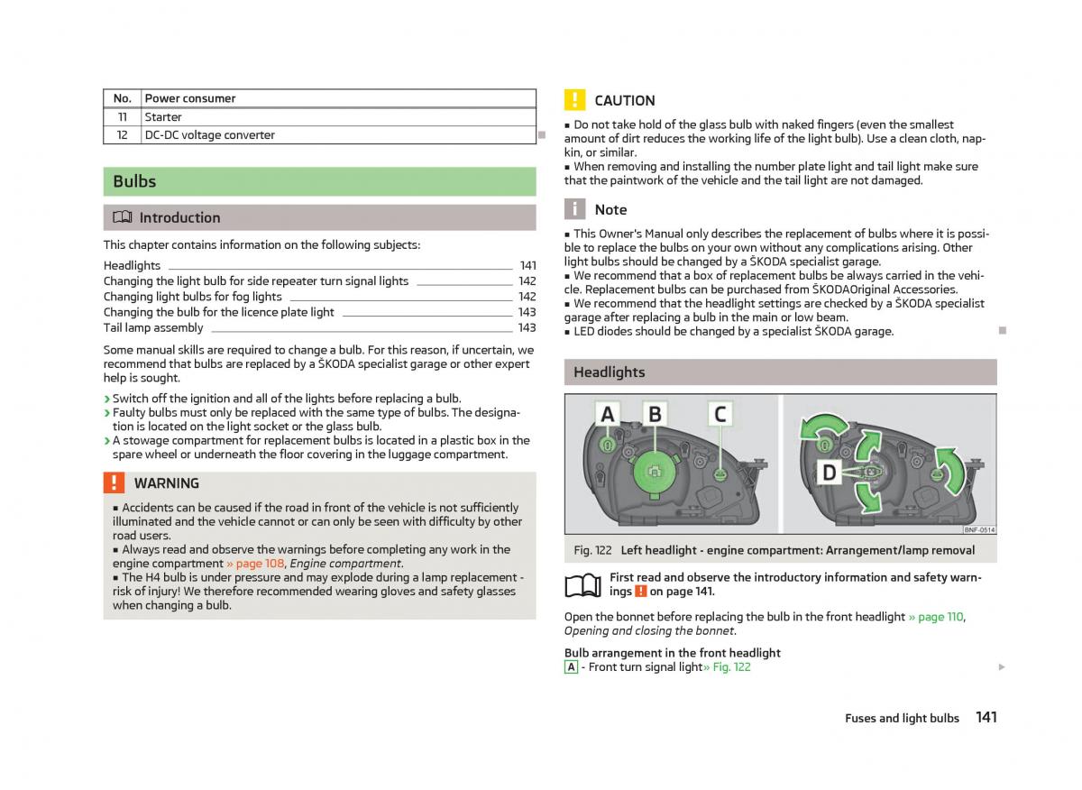 Skoda Citigo owners manual / page 143