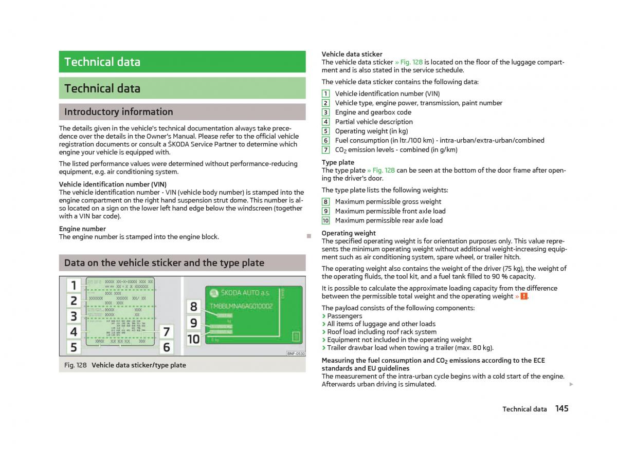 Skoda Citigo owners manual / page 147