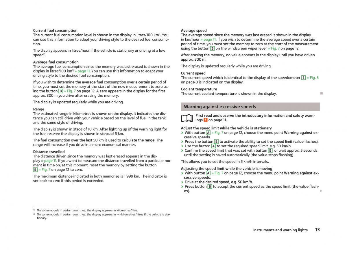 Skoda Citigo owners manual / page 15