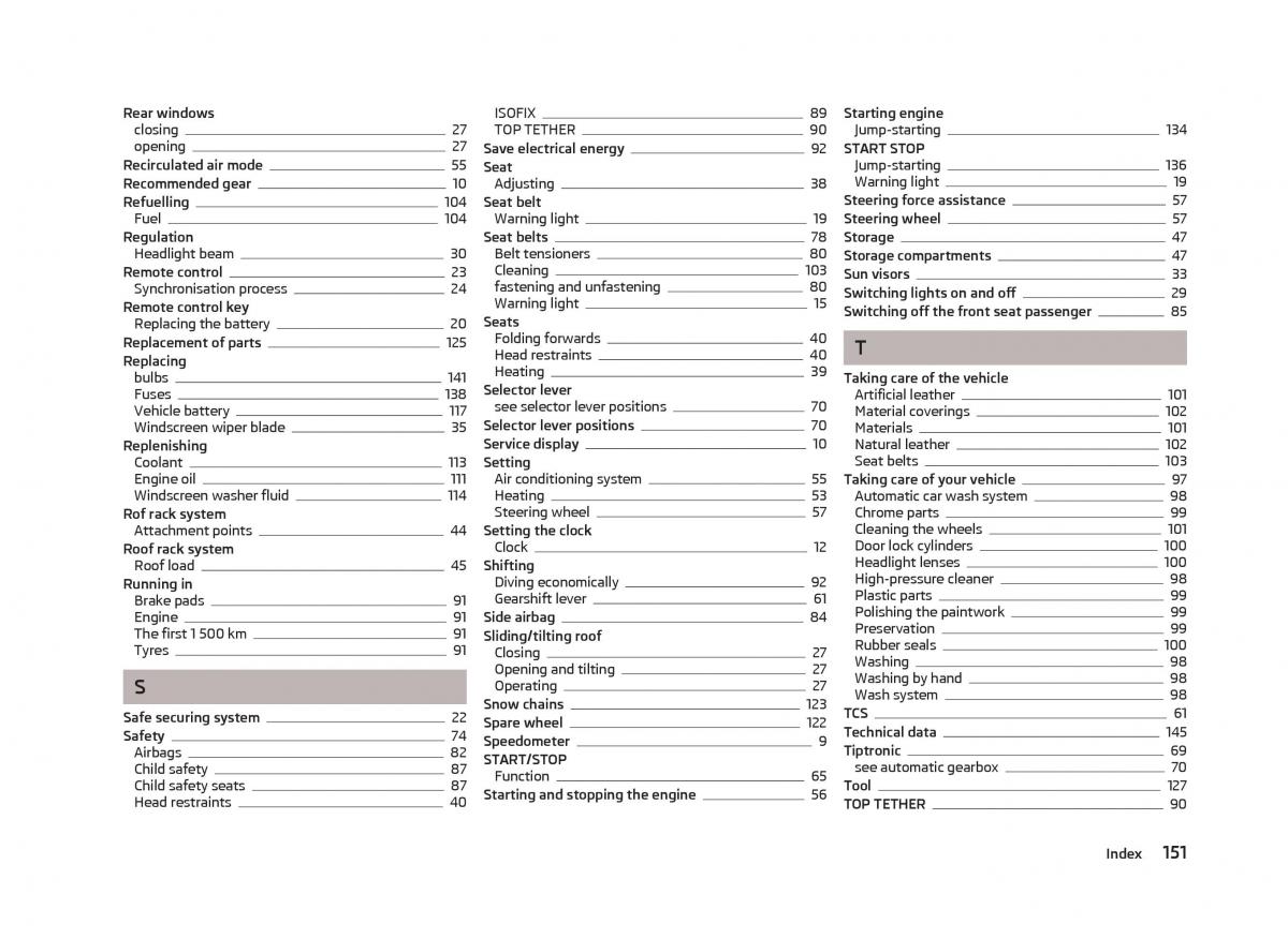 Skoda Citigo owners manual / page 153